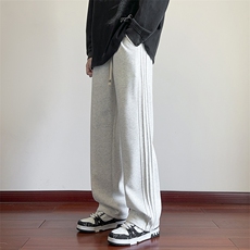 秋季条纹休闲裤男直筒宽松男士纯色长裤子潮卫裤A266-KZ915-P60，男装休闲裤，电商A266