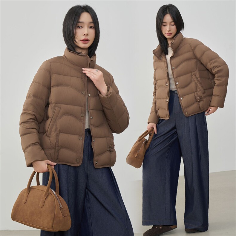2025新款90白鸭绒羽绒服杜哪款常规无帽短款否保暖中古风白鸭绒,女装羽绒服,阳光伊恋