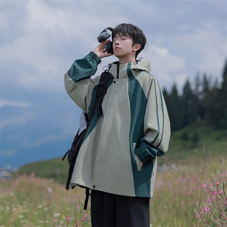 815A-MJ78362-65特春秋装新款拼接登山服三防冲锋衣外套夹克,男装夹克,星座815A