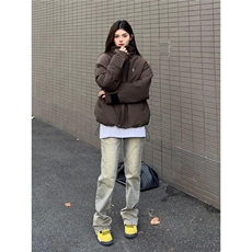 美式复古加厚棉衣2025冬季金属扣立领棉服女宽松百搭外套，男装棉衣，星座410-6（原星座1304-1）
