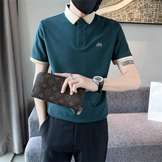 主推款大码短袖T恤翻领Polo衫单车刺绣轻奢高级感上衣T0232-P55，男装T恤，电商D342
