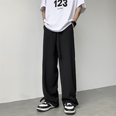2026春季新款休闲裤宽松直筒拖地裤垂感西装裤A422P55，男装西服套装，电商A309