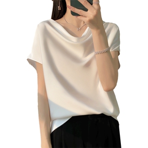 短袖女夏季2024新款潮宽松大码套头女装上衣服图片