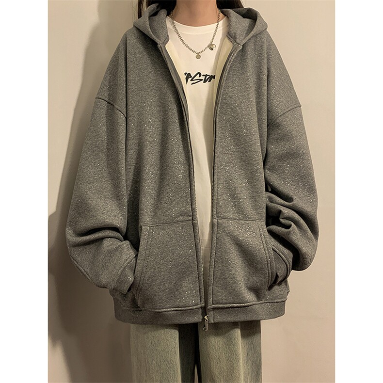 中性风重磅320克华棉满天星情侣连帽开衫卫衣男KS77864特P68控108，男装卫衣，星座226-2