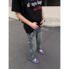 高级感纯色假两件领带衬衫男士简约ins宽松休闲垫肩长袖衬衣，男装牛仔裤，星座506A