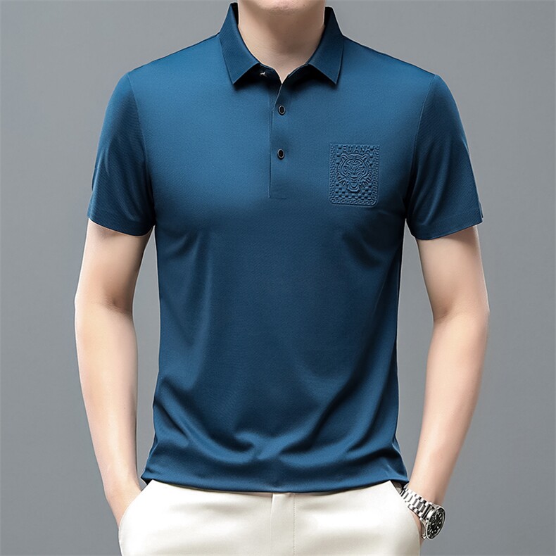 2024夏季新款男士短袖T恤中年男士商务休闲半袖POLO衫ZL66367-P63,男装Polo衫,星座1105-3