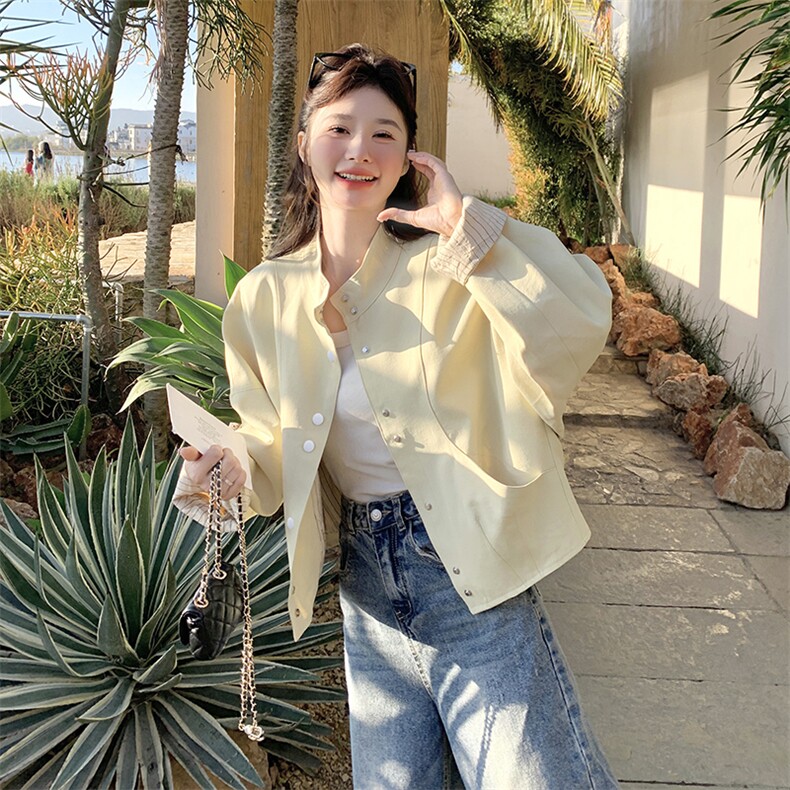 新款主推立领小外套2519-P135-K218,女装短外套,2C129