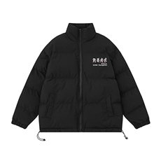 白底23冬季时尚百搭宽松字母印花加厚棉服外套MY2080特批65控98，男装棉衣，电商A247-1