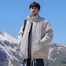 现货冬季美式休闲加厚雪山外套夹克立领纯色三防户外工装棉服，男装夹克，电商A486-1