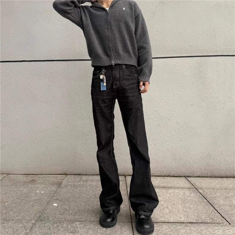1506/QN0140/P56欧美原牛直筒牛仔裤水洗黑色cleanfit裤子,男装牛仔裤,星座1506