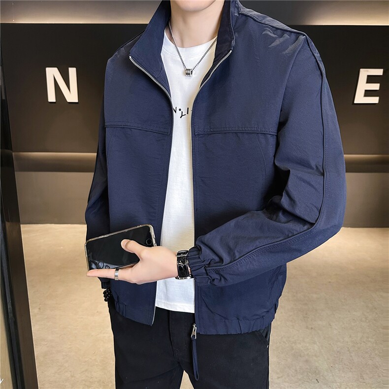 2026新款春季外套男款痞帅潮流百搭飞行员立领夹克A313-6806-P115,男装夹克,电商A313