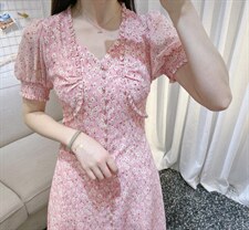 DINOBIENS【现货】夏季新款仙女气质小花连衣裙，女装连衣裙，迪诺比亚