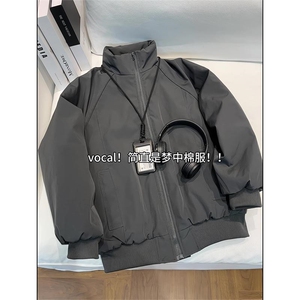 现货美式高街休闲棉衣夹克三防立领纯色户外工装加厚棉服外套图片