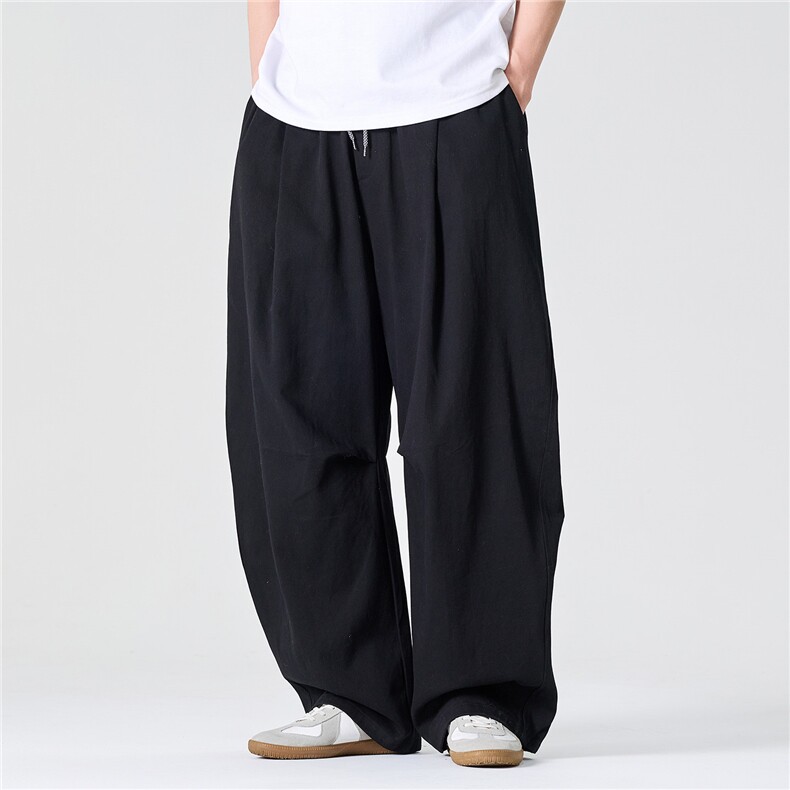 春装新款大码日系复古直筒阔腿裤伞兵裤工装裤潮中性K319/P60，男装工装外套，钱塘713