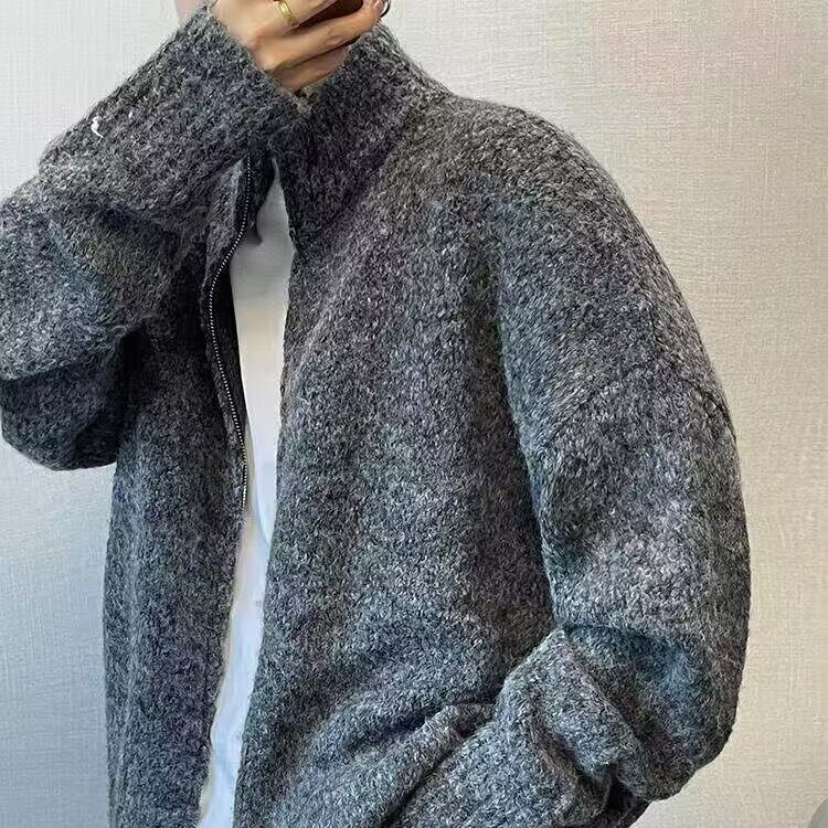 现货潮流简约慵懒冬季针织衫拉链外套毛衣男新款1008-LQ877-P53,男装针织衫/毛衣,星座1008
