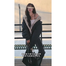 现货高品质美式高街冬季重磅硬挺短款座山雕毛领棉衣男女加厚外套，男装棉衣，电商A486-1
