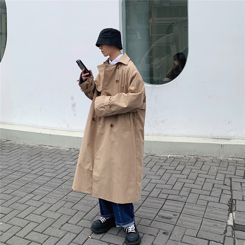1港风休闲中长款风衣大码M-5XL潮流帅气英伦风男外套7668P90控118,男装风衣,星座226-2