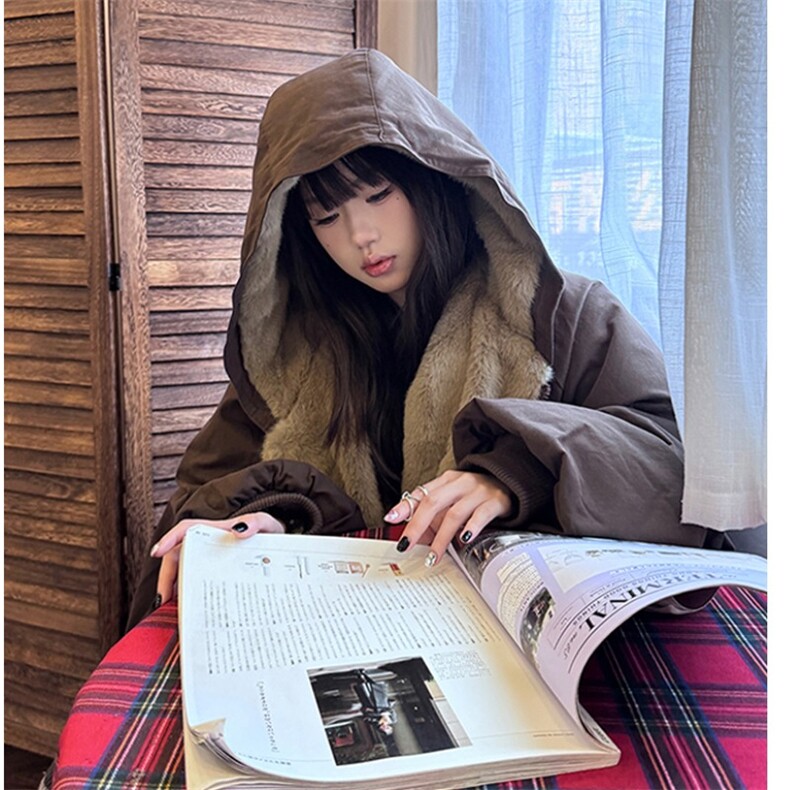 两面穿现货重磅短款座山雕棉衣男女双面穿毛毛绒棉服加厚外套,男装棉衣,电商A486