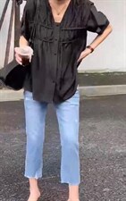 夏季新款韩版飞袖设计洋气小衫，其它，L·H·X