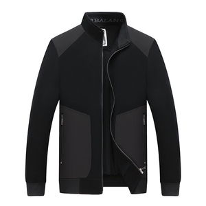 男士2023年秋季新款长袖商务休闲立领外套青年拉链夹克图片