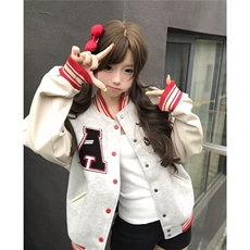 美式重磅复古棒球服街头百搭重磅刺绣棒球夹克男女，男装夹克，星座506A