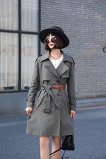 中长款收腰风衣，女装风衣，YO\VLF雅洛菲