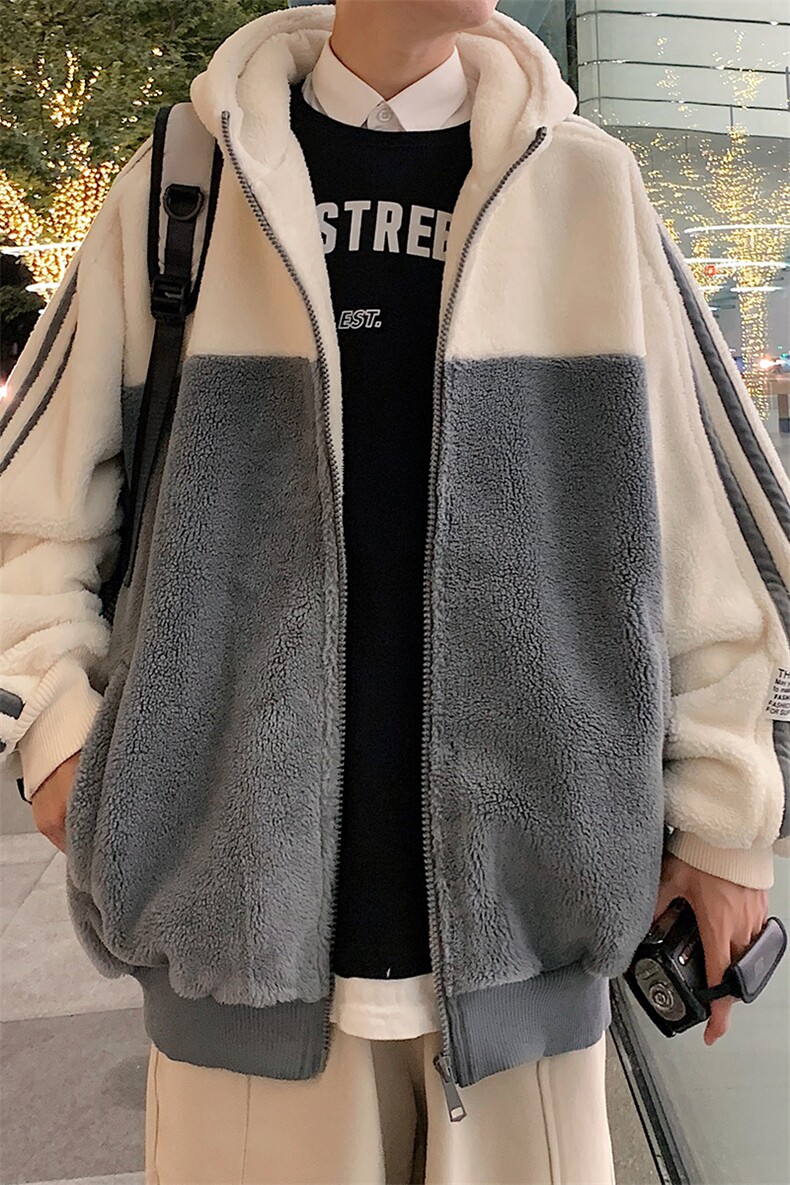 2024冬款潮加绒潮牌棉衣羊羔绒保暖连帽外套男女921-P110控价158,男装棉衣,电商A441-1