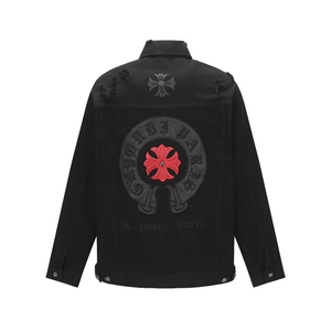 得物二开 克罗心印花牛仔高街夹克外套男2026秋季新款JK1273-P98图片