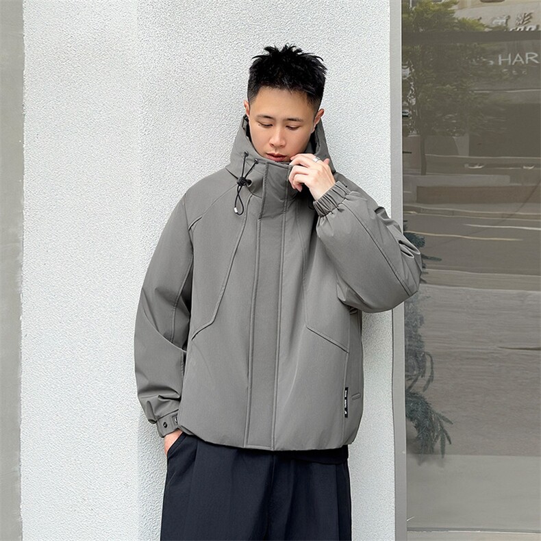 2025新标90白鸭绒连帽男羽绒服日系风外套大码303-P320,男装羽绒服,星座223（原229-2）