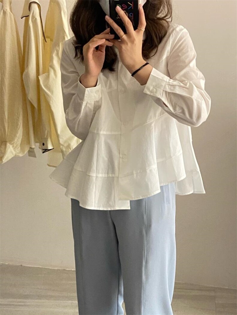 【现货】2022早春新款小众设计款韩式衬衫，女装衬衫，FMV(1F)