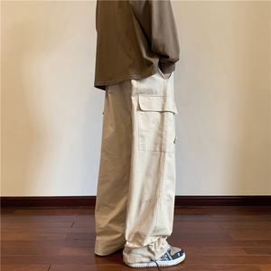 新品秋冬美式工装裤子男潮牌直筒宽松阔腿裤束脚休闲裤KZ3001-P50图片