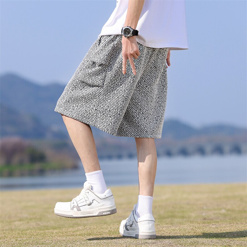 M-8XL夏季宽松大码潮工装短裤五分裤XZ109-K2308-TP35,男装牛仔裤,星座109