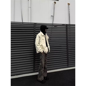 美式复古短款工装牛仔外套小众设计高级感夹克 JK6997 特P83图片