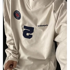 运动球服卫衣男女春秋季潮牌宽松休闲情侣款小V领体恤衫WQ79，男装T恤，星座1116A（原606A-3）