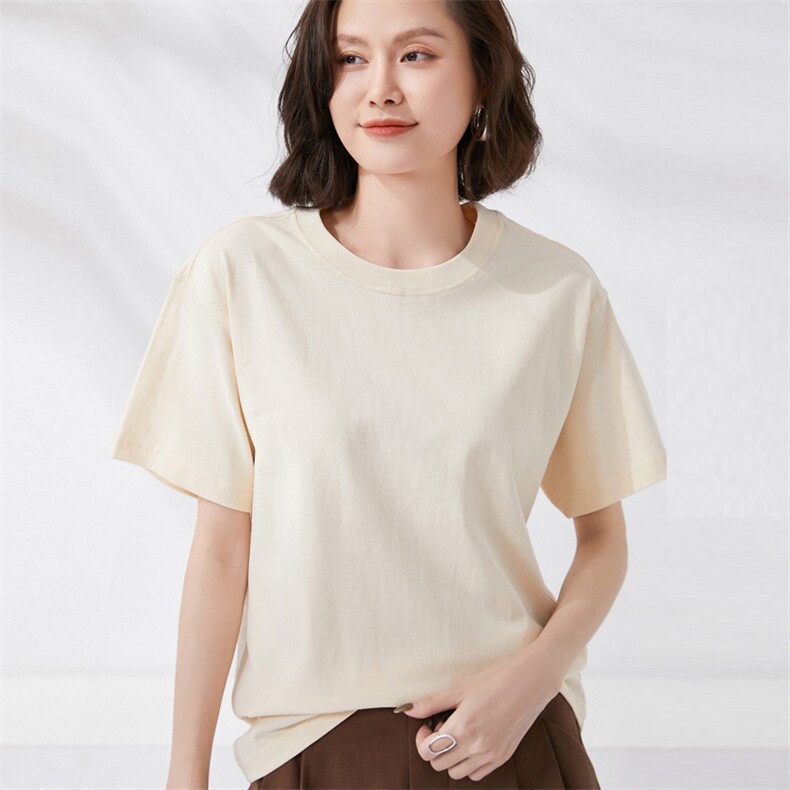 2025年秋季新款百搭女士纯色圆领t恤,针织衫/毛衣,佳绒包芯纱店