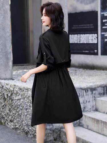 秋款风衣外套，女装风衣，吉之红