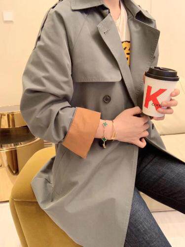 腰间松紧休闲风衣，女装风衣，嗨摩拉