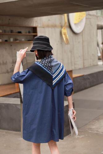 披肩衬衣裙，女装，C&B