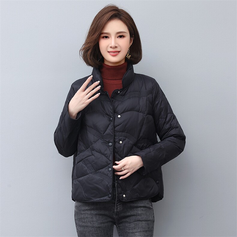 2022新款冬季保暖轻薄立领羽绒服女短款修身显瘦外套,女装羽绒服,依恋蒂丝