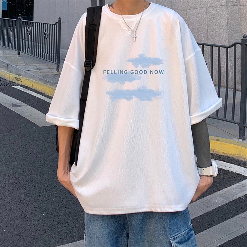 Q11143-P30春夏季七分袖t恤男大码五分袖男短袖中袖,男装T恤,电商A040