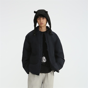 南夏乔装2025冬季新款日系纯色多口袋面包服棉衣复古休闲宽松棉服图片