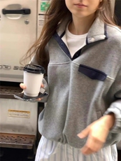 2025年时尚百搭通勤简约休闲双面绒卫衣，女装卫衣/绒衫，湘姗