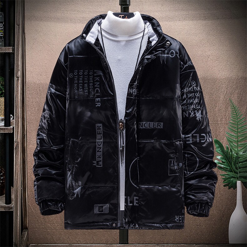 现货 外贸连帽鲨鱼皮 高品质直播 抖音情侣款学生外套羽绒服大码图片