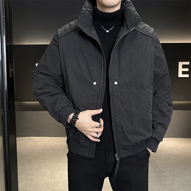 90%标白鸭绒 2025冬季时尚立领休闲加厚羽绒服外套6675-P270图片