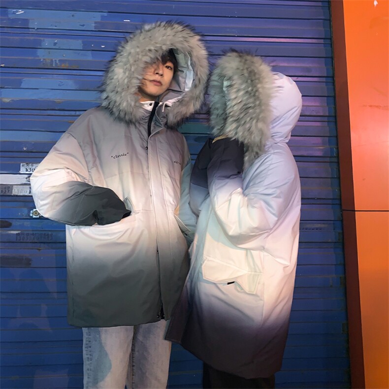 2020冬季羽绒服男短款新款情侣外套潮牌DS620T图片