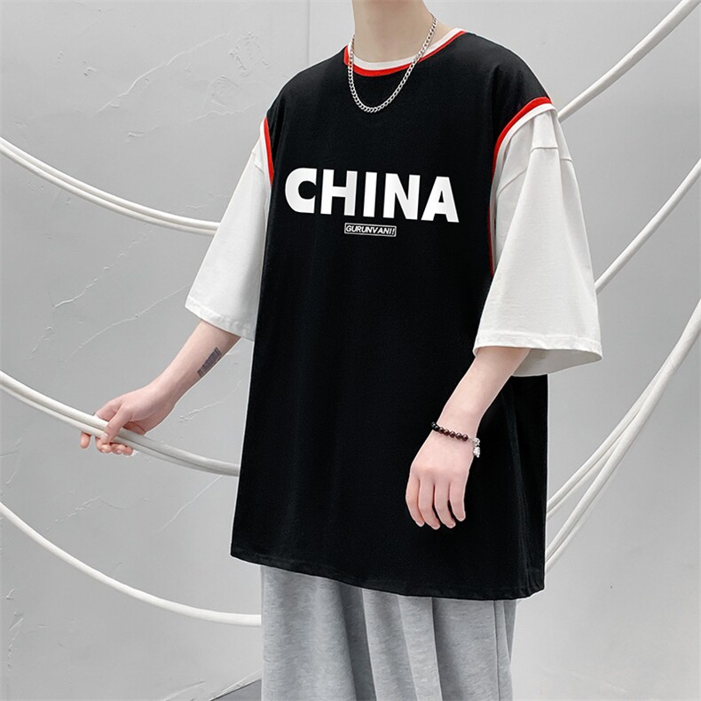 大皂敏电商A088-DF2069-TP30100棉夏假两件短袖T恤控50无差价,男装T恤,电商A088