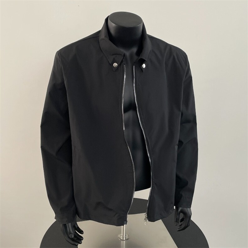 LY0757-P55黑色夹克潮牌秋冬新款美式复古纯色翻领外套上衣服,男装夹克,电商C233