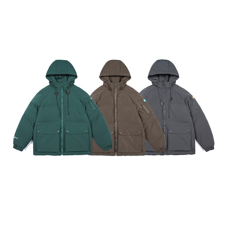 外27-2GANYOU日系工装拉链连帽加厚棉服MY05-P215图片