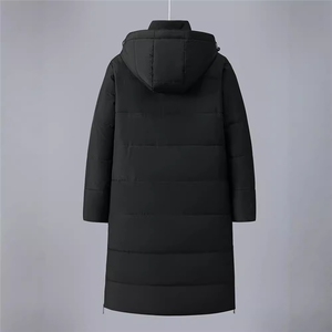 升级版校服定制团队服羽绒服情侣修身长款过膝羽绒服加厚外套P130图片