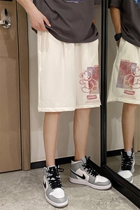 1港风休闲大码男短裤运动5分原宿潮流五分裤男士中裤DK769P25控38图片